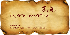Bajári Mahália névjegykártya